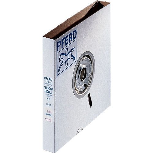 PFERD 47162 1-1/2" Shop Roll, Resin/Resin Light Duty 50 Yard Roll, Aluminum Oxide, 400 Grit