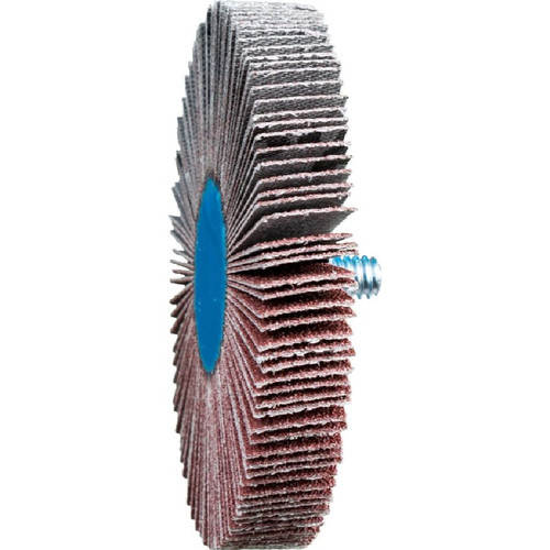 PFERD 45431 3" x 1/2" Quick Change Flap Wheel 1/4-20 Thread, Aluminum Oxide, 80 Grit