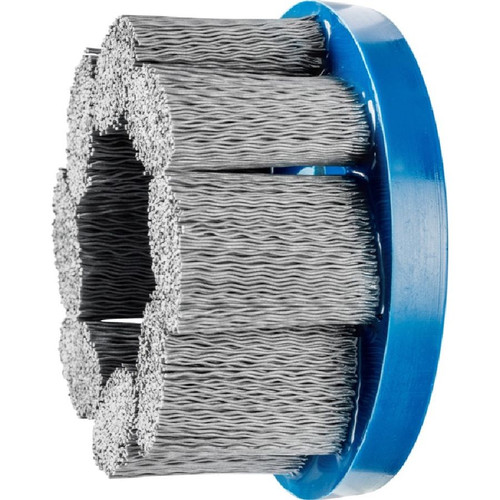 PFERD 83948 4" M-BRAD Disc Brush, Standard Density Round Filament, .028 SiC 320 Grit