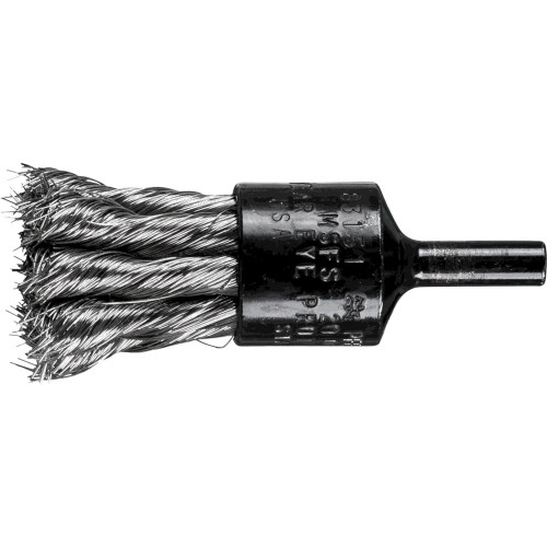 PFERD 83151 3/4" Knot Wire End Brush - Straight Cup .010 SS Wire, 1/4" Shank