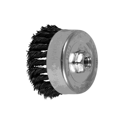 PFERD 82523 4" Knot Wire Cup Brush .023 CS Wire, 5/8-11 Thread (ext.)