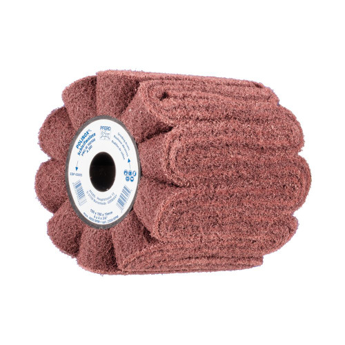 PFERD 43005 4" x 4" POLINOX Non-Woven Finishing Drum 3/4" AH, PNG, A/O 280 Grit