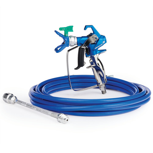 GRACO 17Y219 - Contractor PC Airless Spray Gun RACX LP517 BlueMax II Airless Hose 3/16" x 25', 10" Extension