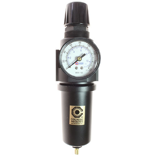 Coilhose Pneumatics 27FC6-GM 27 Series 3/4" Integral Filter/Regulator, Gauge, Metal Bowl