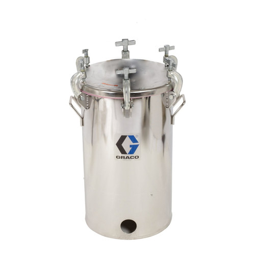 GRACO 236088 - 10 Gallon Bare Pressure Pot (pot, lid, gasket only), ASME rated, stainless steel