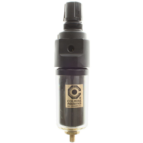 Coilhose Pneumatics 26FC2-SX 26 Series 1/4" Integral Filter/Regulator, Metal Bowl w/ Sight Glass, 5? Element