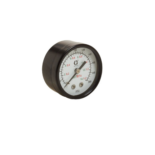 GRACO 108190 - Back Mount Low Pressure Air Gauge, 0-100 PSI Range, 1/8" NPT