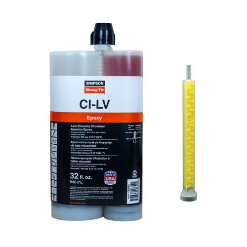 Simpson Strong-Tie CILV32 - CI-LV Low-Viscosity Structural Injection Epoxy 32 oz.