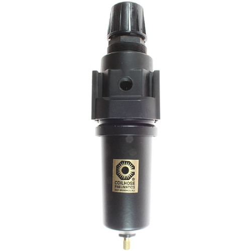 Coilhose Pneumatics 27FC3-DM 27 Series 3/8" Integral Filter/Regulator, AutoDrain, Metal Bowl