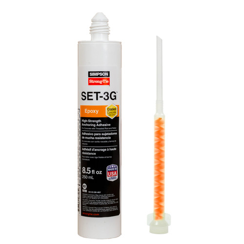 Simpson Strong-Tie SET3G10 - High-Strength Epoxy Adhesive - 8.5oz Tube w/ Nozzle