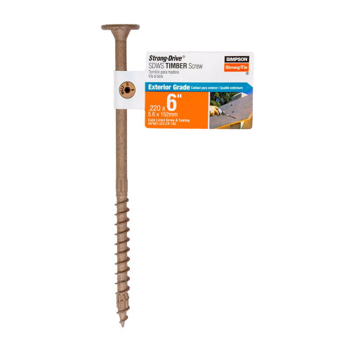 Simpson Strong-Tie SDWS22600DB-RP1 - 6" x .220 Timber Screw (Exterior Grade)1ct