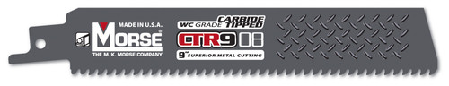 MK Morse CTR908MC1 - 9" Carbide Tipped Reciprocating Saw Blade
