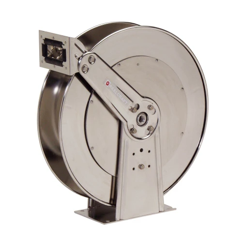 Reelcraft D83000 OLS-S - 3/4" x 75 ft. Stainless Steel A/Water Hose Reel w/ SS Fluid Path