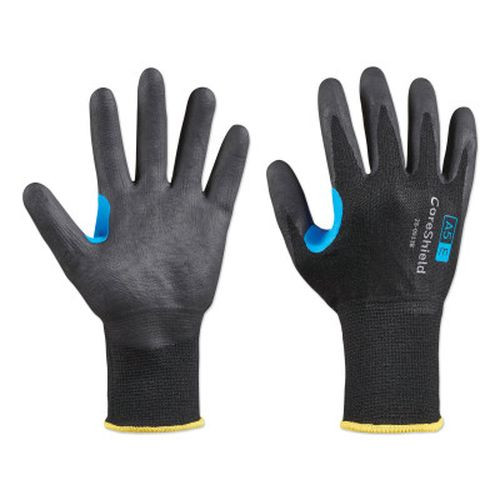 Honeywell 25-0513B/10XL CoreShield A5/E Coated Cut Resistant Glove, 10/XL, MF, 13G, Black