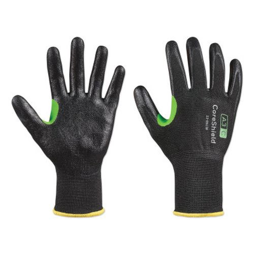 Honeywell 23-0913B/10XL CoreShield A3/C Coated Cut Resistant Glove, 10/XL, Nitrile, 13G, Black