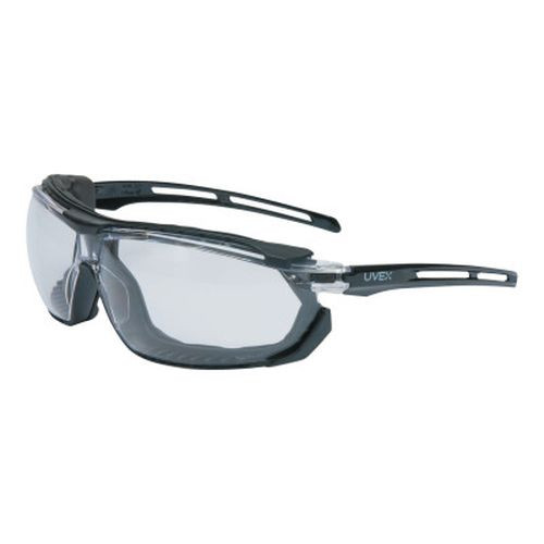 Honeywell S4040 Tirade Sealed Eyewear, Clear Lens, UvextraAF, Black/Gray Frame, TPR