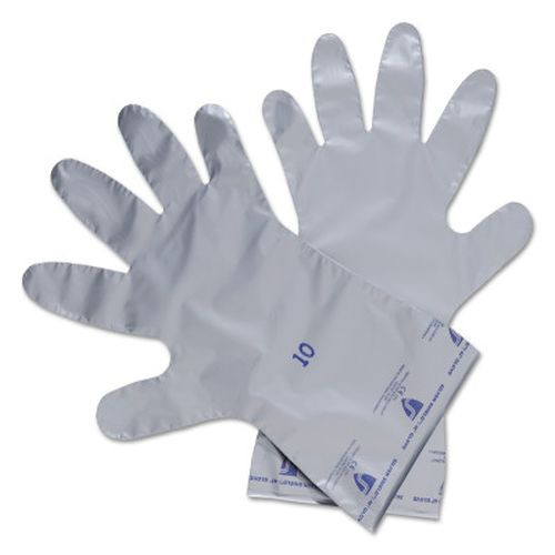 Honeywell SSG/10 Silver Shield/4H Gloves, PE and EVOH, 2.7 mil, Size 10, Silver