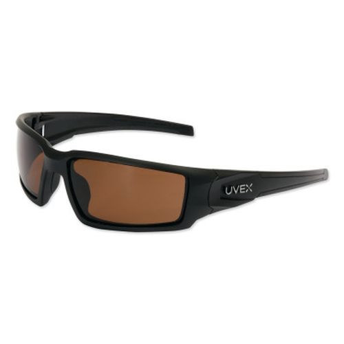Honeywell S2949 Hypershock Safety Eyewear, Espresso Polarized Lens, Hard Coat, Black Frame
