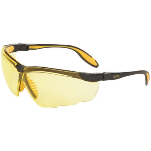 Honeywell S3522 Genesis X2 Eyewear, Amber Lens, Ultra-dura, Black/Yellow Frame