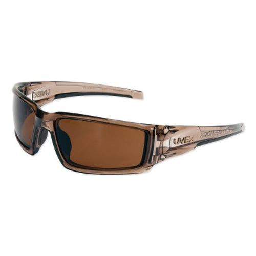 Honeywell S2969 Hypershock Safety Eyewear, Espresso Polarized Lens, HC, Smoke Brown Frame