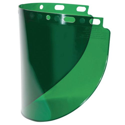 Honeywell 4178DGNBP High Performance Wide View Faceshield Windows, Dark Green, Wide View, 16-1/2" x 8"