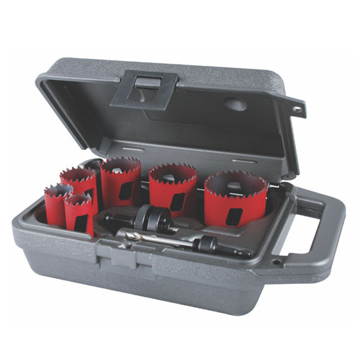 MK Morse MHS02E Electrician's 8 Piece Bi-Metal Hole Saw Kit