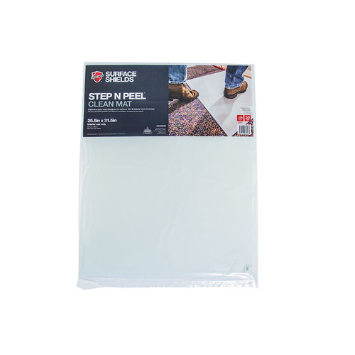 Surface Shields DG30WM 24" x 30" - 30 Layer Clear Sticky Mat on White Frame - 4pk