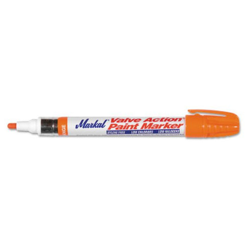 MARKAL 96824 Valve Action Paint Marker, Orange, 1/8 in, Medium