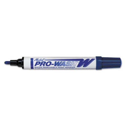 MARKAL 97035 Pro-Wash W Water Removable Paint Markers, Blue, 1/8 in, Medium