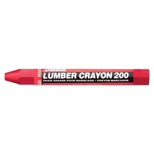 MARKAL 80352 #200 Lumber Crayons, 1/2 in, Red (12pk)