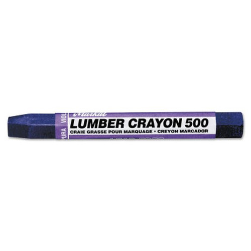 MARKAL 80328 #500 Lumber Crayons, 1/2 in dia, 4 5/8 in, Purple (12pk)