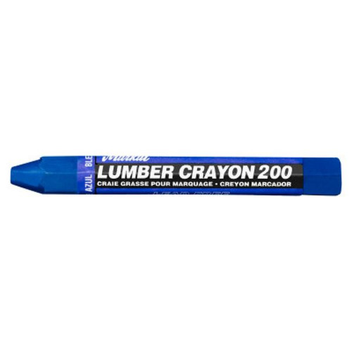 MARKAL 80355 #200 Lumber Crayons, 1/2 in, Blue (12pk)
