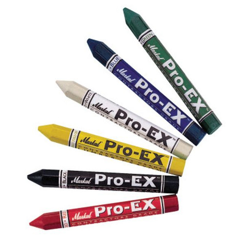 MARKAL 80380 Pro-Ex Lumber Crayons, 1/2 in X 4 5/8 in, White (12pk)