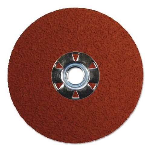 WEILER 69880 Tiger Ceramic Resin Fiber Disc, 4 1/2" Dia, 5/8"-11 Arbor, 24 Grit