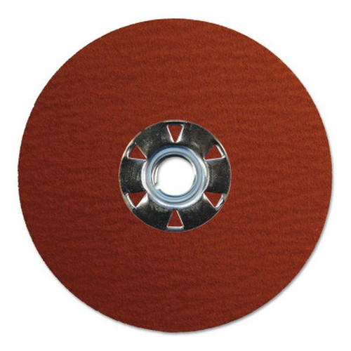 WEILER 69883 Tiger Ceramic Resin Fiber Disc, 4 1/2" Dia, 5/8"-11 Arbor, 60 Grit