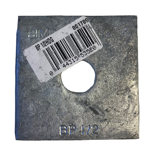 Simpson Strong-Tie BP 1/2HDG - 1/2" Bolt Dia. 2" x 2" Bearing Plate Galvanized