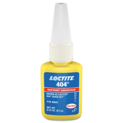 LOCTITE 135465 404 Quick Set Instant Adhesive, 0.333 oz Bottle, Clear