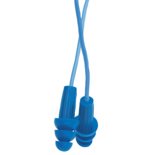 Jackson 13822 H20 Metal Detectable Reusable Earplugs Corded, Plastic, Blue