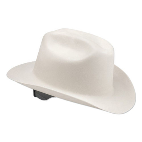 Jackson Safety 19500 Western Outlaw Hard Hats, 4 Point Ratchet, White