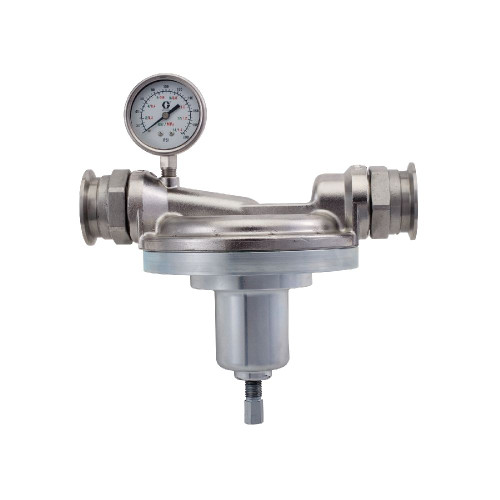GRACO 223824 - Back Pressure Regulator, Low Shear Mechanical, 20 GPM, 300 PSI Max, 2" Sanitary Clamp Fittings, Stainless Steel
