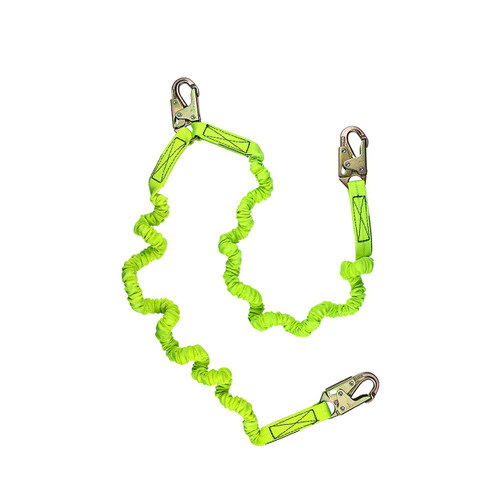 Safewaze FS591 6' Dual-Leg Low-Profile Energy Absorbing Lanyard w/ Snap Hooks