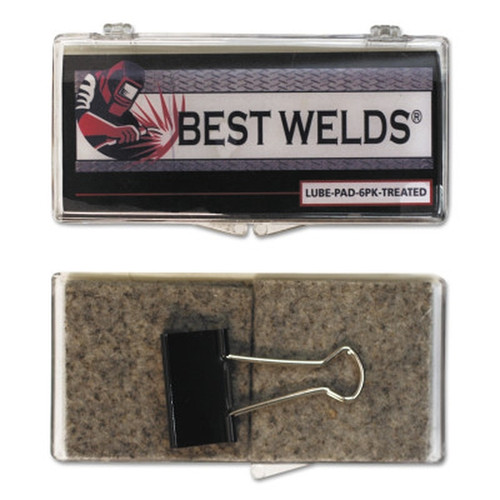 BEST WELDS LUBE-PAD-6PK-TREATED Lube Pads, Treated, Silver, 6ct, 6ct