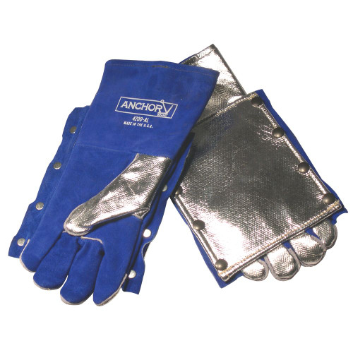 BEST WELDS 902-4200AL Welding Gloves, Split Cowhide, Full Sock Lining, Large, Blue, Glove w/ Back Pad