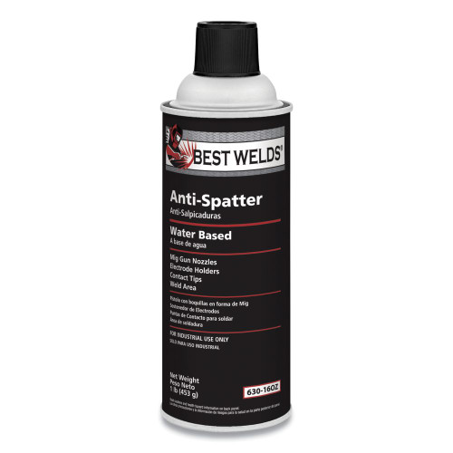 BEST WELDS 905-630-16OZ Spat Safe Plus Anti-Spatter, 16 oz Aerosol Can, Milky White, 12 CA