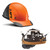 LIFT HDC50C-19OC-KIT Head Protection - PRO Series - DAX Carbon Fiber Cap Brim 50-50 Hard Hat (Orange/Black)