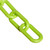 Mr. Chain 30014-25 1.5" x 25' Plastic Chain - Safety Green