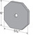 Simpson Strong-Tie RP6HDG - Galvanized Retrofit Plate 6" x 5-3/4", 3/8" Thickness, 3/4" Bolt Dia.