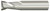 ALFA SCS61353 - 3/4 x 3/4 Carbide, 2-Flute Stub Single End Mill