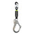 Safewaze 021-2075 20" Web Restraint Lanyard: Alu Snap Hook, Alu Rebar Hook