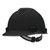 MSA 475235 V-Gard Slotted Hard Hat, Staz-On Suspension, Black